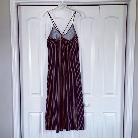 Old Navy Blue and White Pin Stripe Maxi Dress - Picture 2 of 4
